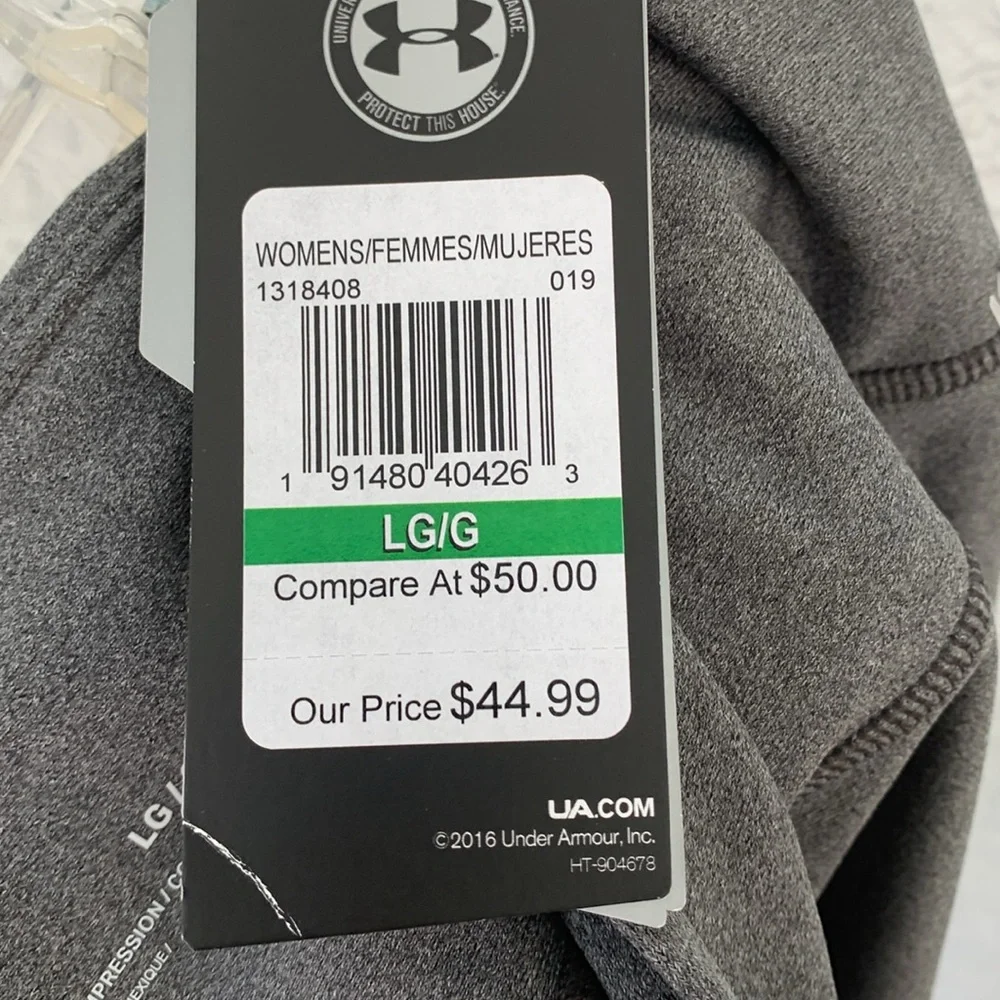 UNDER ARMOR COMPRESSION MASH ANKLE CROP LEGGINS size L